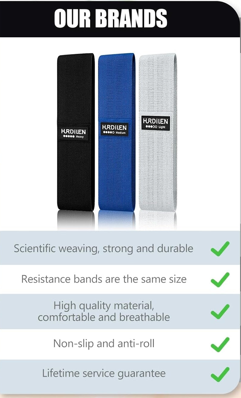 Resistance Bands for Working Out, Exercise Workout Bands for Women & Men, 3 Levels Elastic Stretch Bands for Exercise with Carry Bag for Physical Therapy, Home Fitness, Strength Training, Yoga